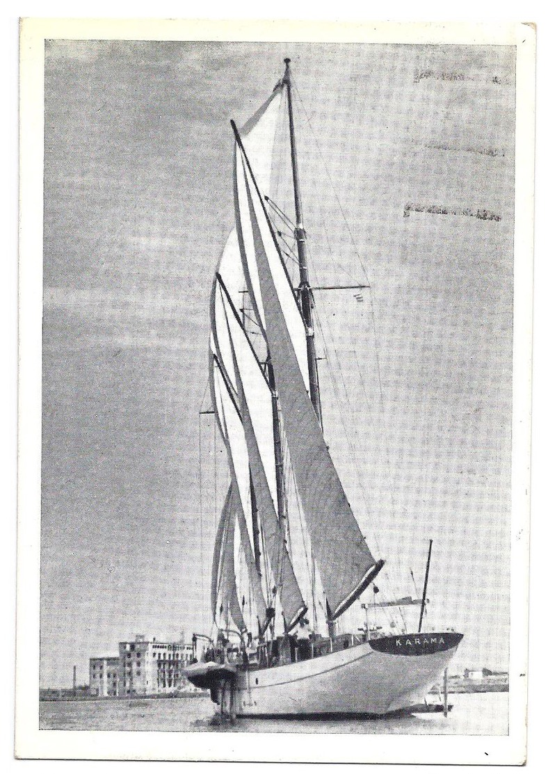 Yacht "Karama" (tre Alberi) - Venezia - 1950. - Segelboote