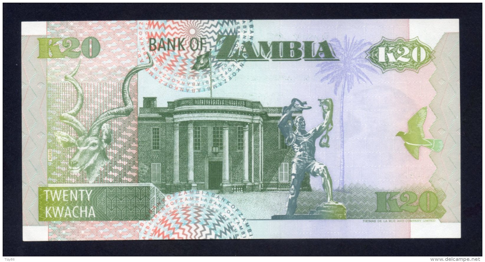 Banconota Zambia 20 Kwacha (UNC) - Zambie