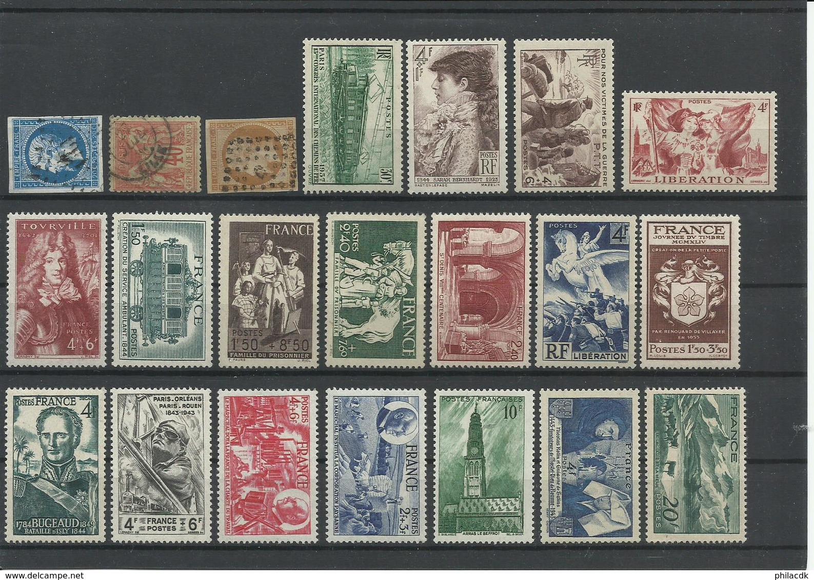 FRANCE - COLLECTION DE 213 TIMBRES NEUFS**/* SANS ET AVEC CHARNIERE ET NEUFS (*) SANS GOMME ET OBLITERES - Collections