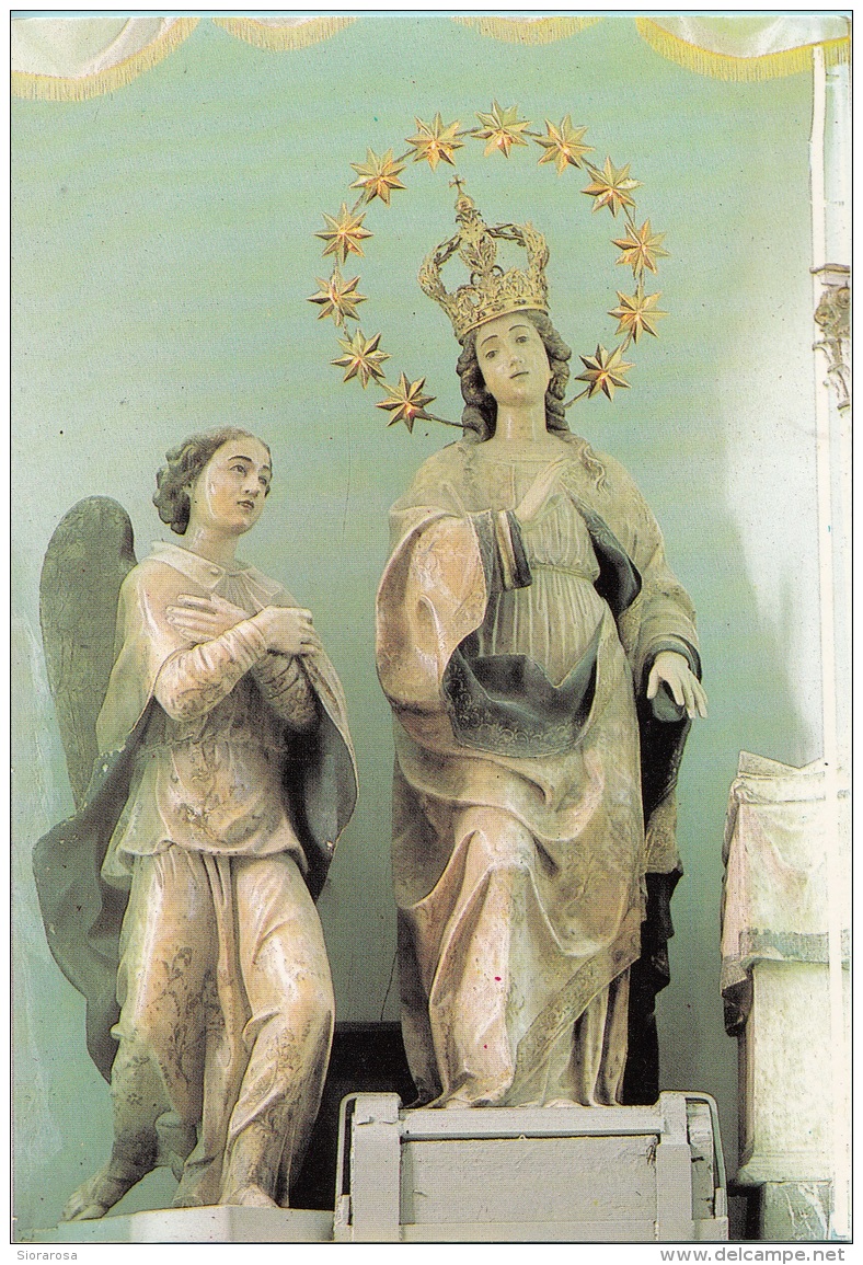 Catania Comune Di Bronte Santuaria Maria SS Annunziata Antonio Gaggini.  Timbro 95034 Bronte (CT) - Virgen Mary & Madonnas