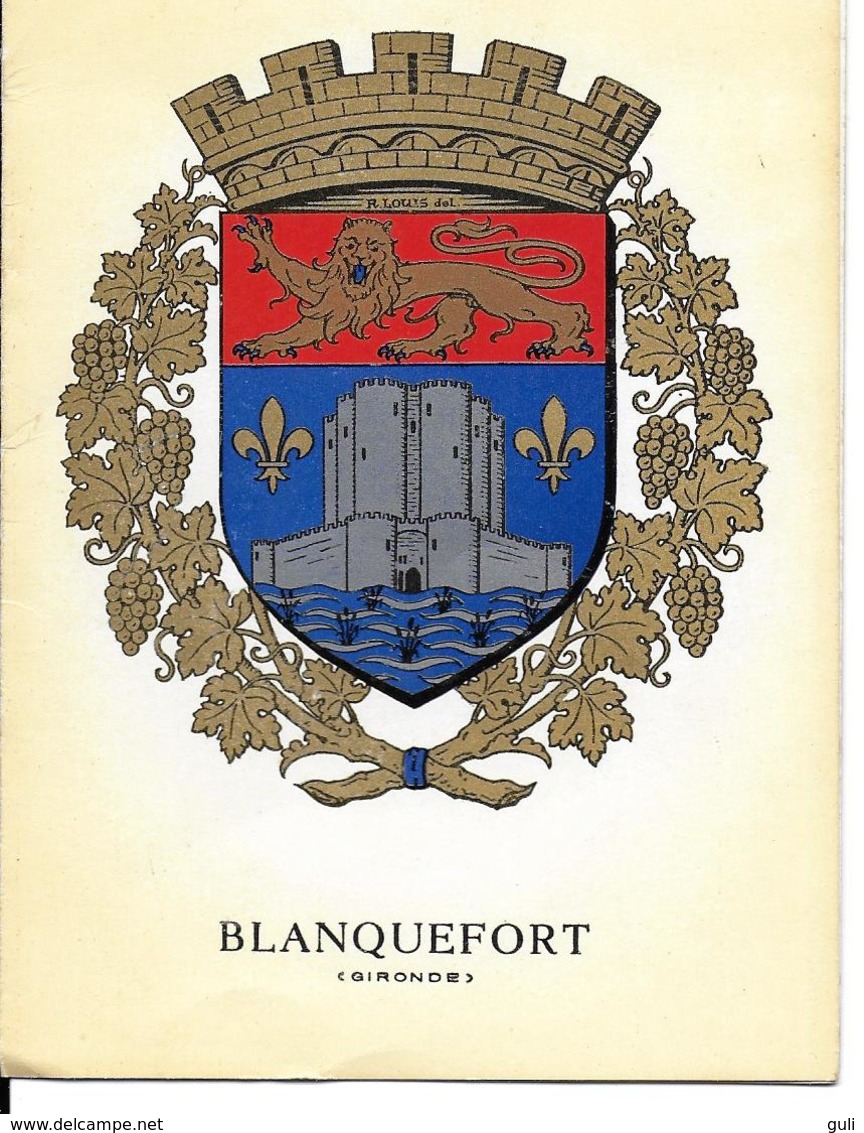 [33] Gironde > BLANQUEFORT  Carte D'INVITATION Pour Repas Des Anciens De La Commune 23 Janvier 1972 (blason) * PRIX FIXE - Blanquefort