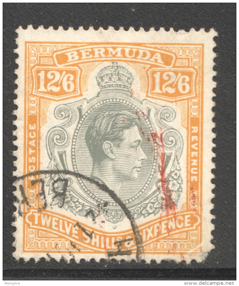 1938  Geo VI  12/6  SG 120a  Used - Bermudes