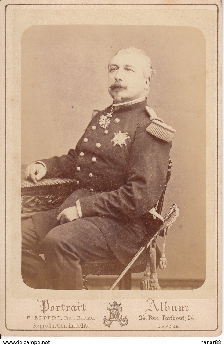 Superbe Photo Ancienne Militaria - 19 ème Siècle - Portrait  Général De France - Photographe: Appert à Paris - Oud (voor 1900)