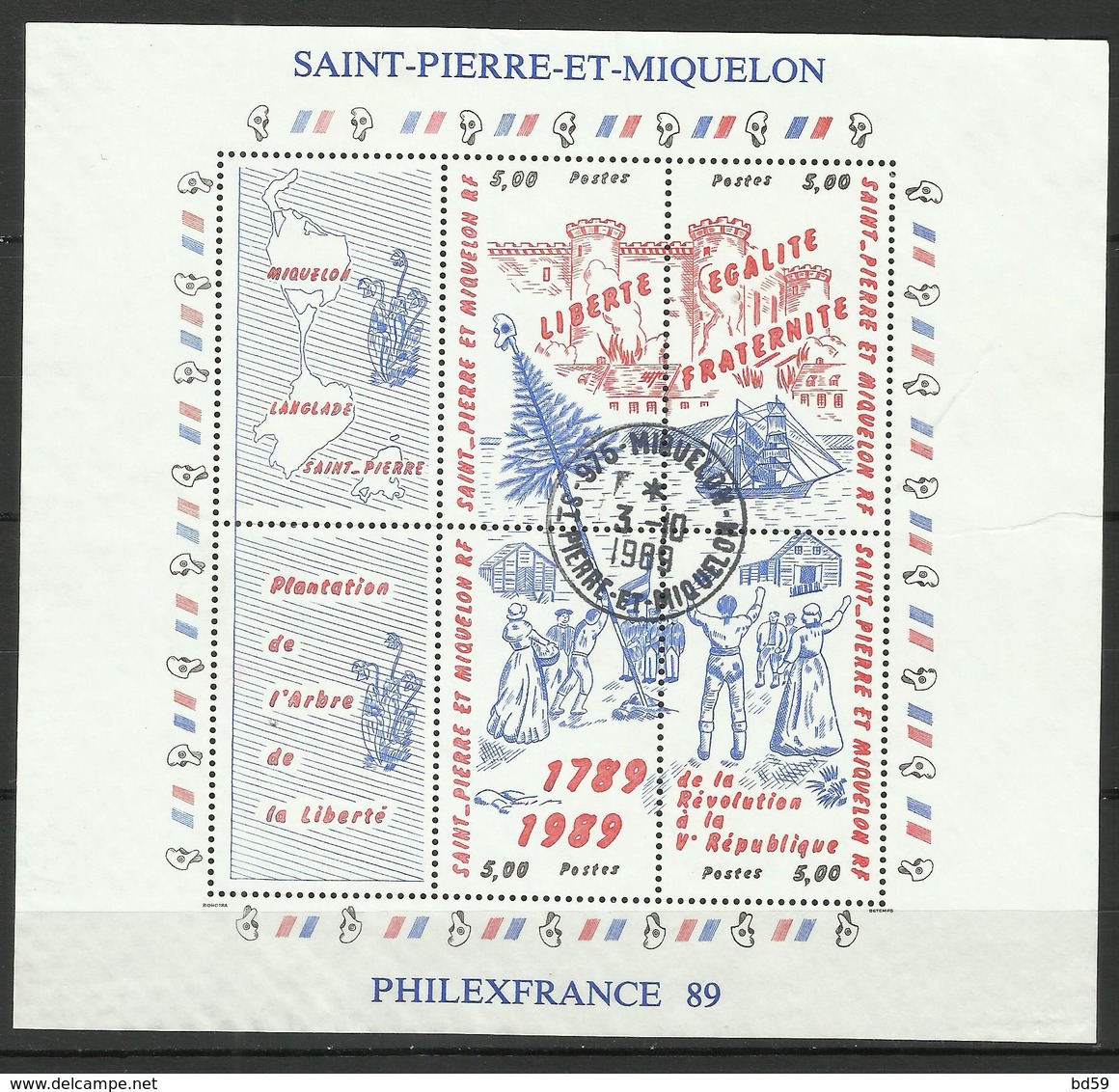 SAINT PIERRE & MIQUELON, N° BF 504-7 Oblitéré à Miquelon - Used Stamps