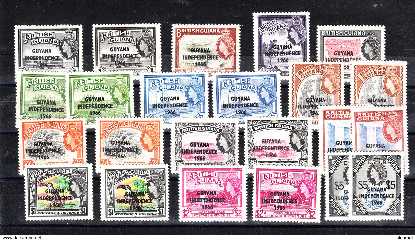 Guyana   -   1966/67. Serie Sovr. " Indipendence 1966 "  Two  MNH  Very Fresh Set - Guiana (1966-...)