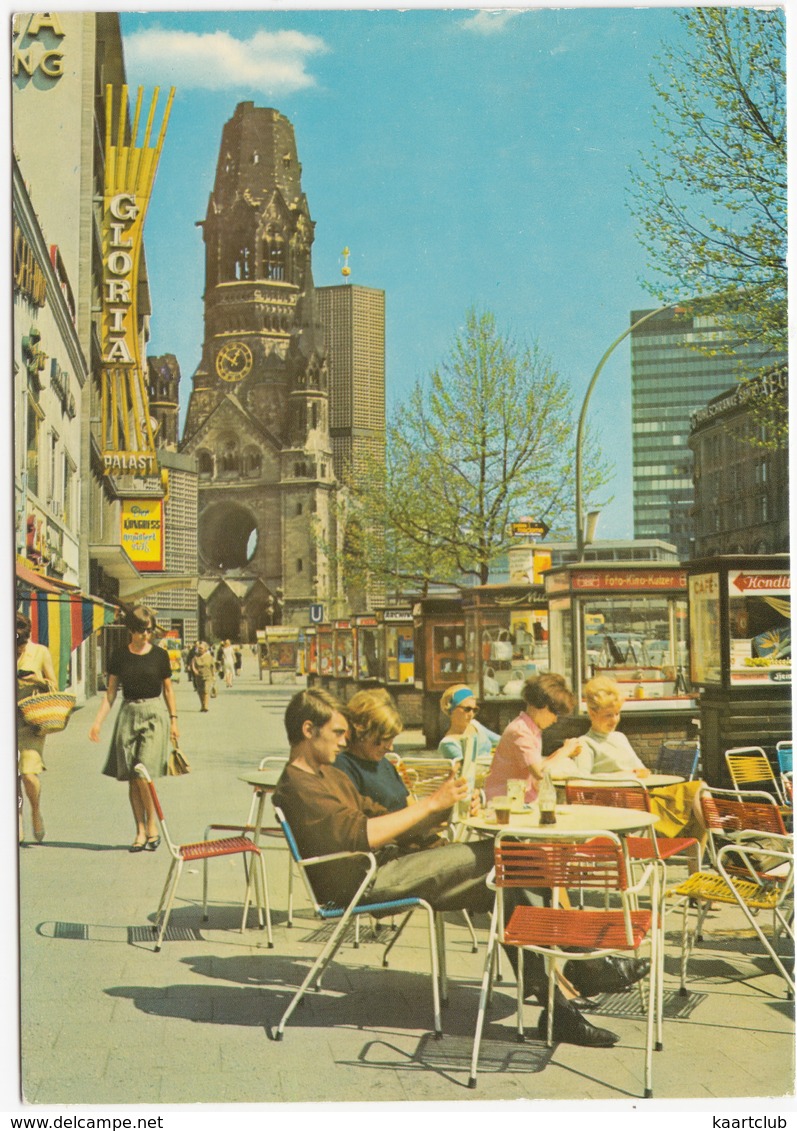 Berlin - Kurfürstendamm Mit Gedächtniskirche Und Center - 'Gloria Palast' Neon - Mitte