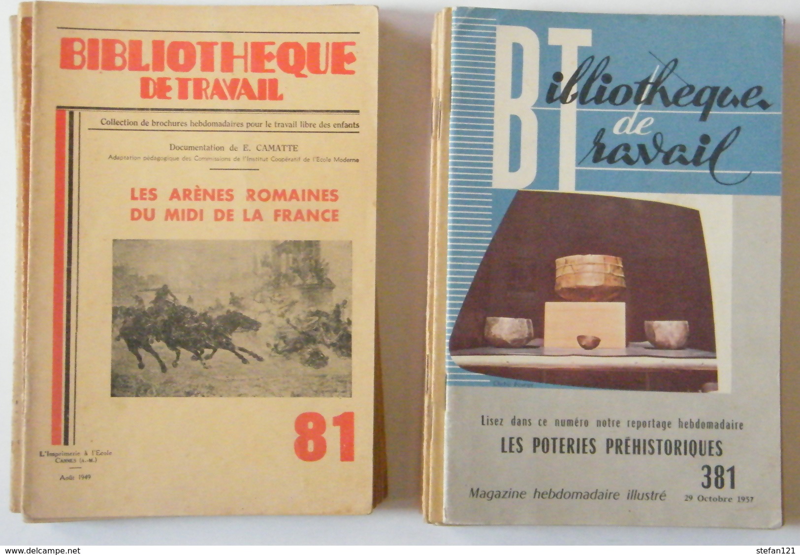 Lot De 25 Revues Bibliothèque De Travail - Histoire - 1948 à 1957 - 23 X 15,5 Cm - Loten Van Boeken