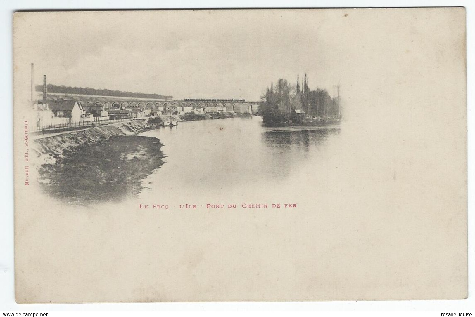 LE PECQ (78) - L'Île - Pont Du Chemin De Fer    -  (tirage 1900) - Le Pecq