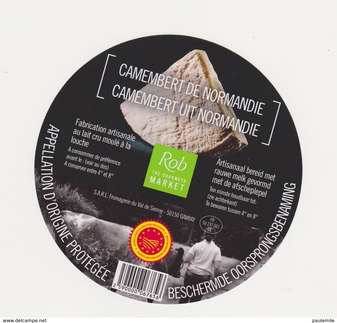ETIQUETTE  DE CAMEMBERT VAL DE SIENNE 50 197 - Cheese
