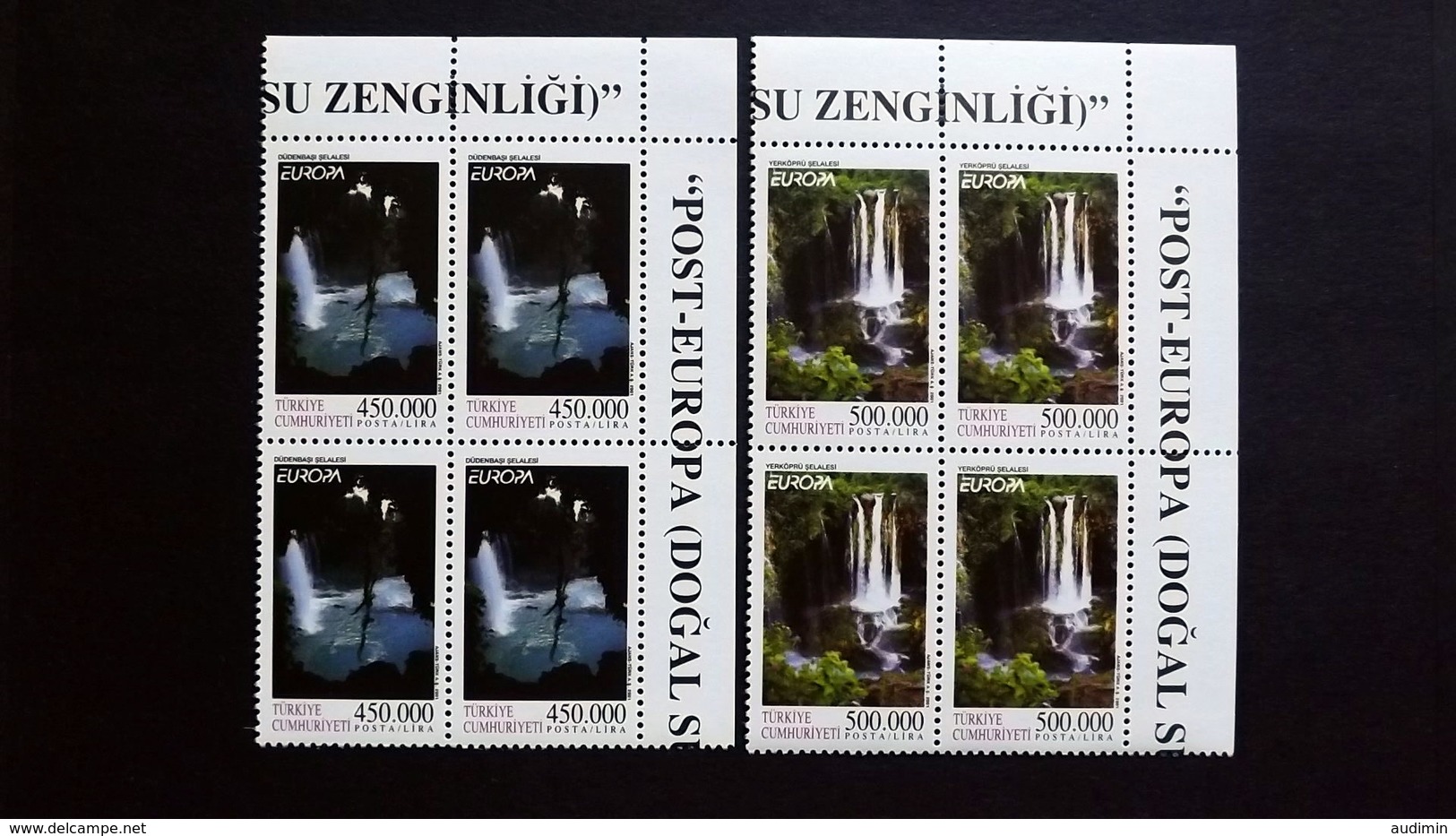 Türkei 3260/1 **/mnh EVB, EUROPA/CEPT 2001, Düdenbas¸ı-Wasserfälle, Yerköprü-Wasserfälle - Unused Stamps