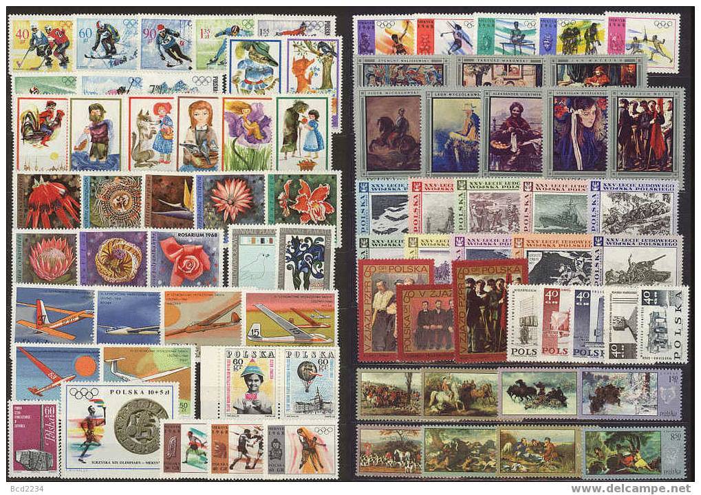 POLAND 1968 POLISH STAMPS PHILATELIC YEAR SET MNH ANNEE ANO ANNO JAHRGANG SET MNH POLOGNE POLEN POLONIA - Ganze Jahrgänge