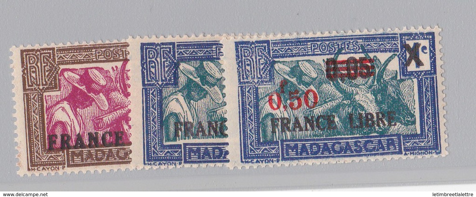 Madagascar  N° 239 à 241** - Neufs