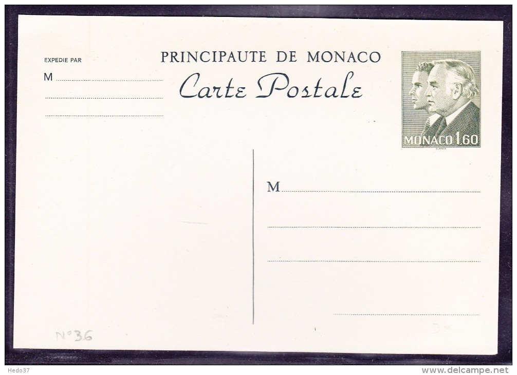 Monaco Entiers Postaux - Postal Stationery