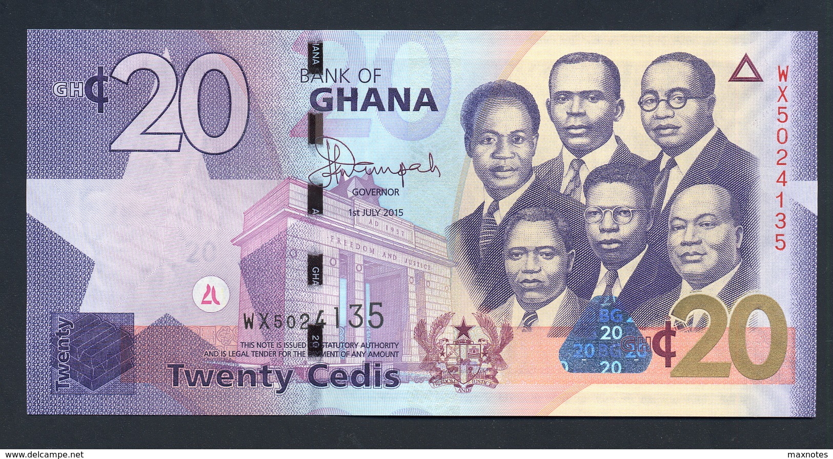 GHANA : 20 Cedis 2015 - P40 - Unc - Ghana