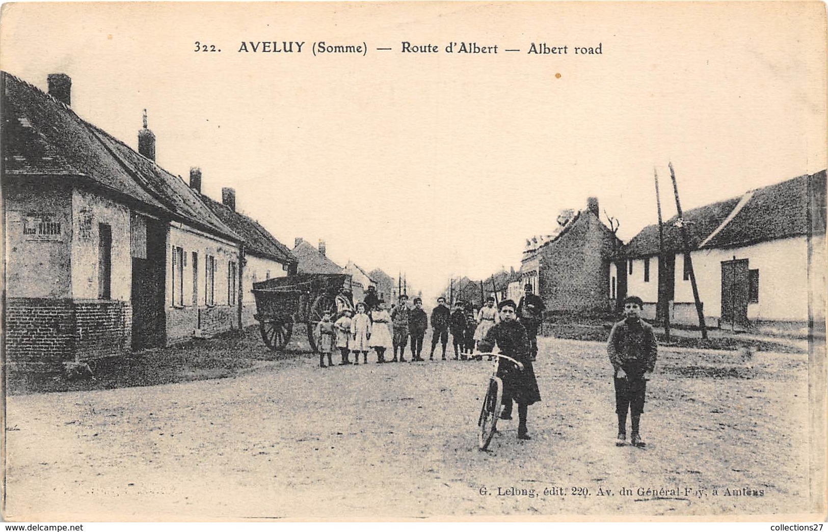 80-AVELUY- ROUTE D'ALBERT, ALBERT ROAD - Autres & Non Classés