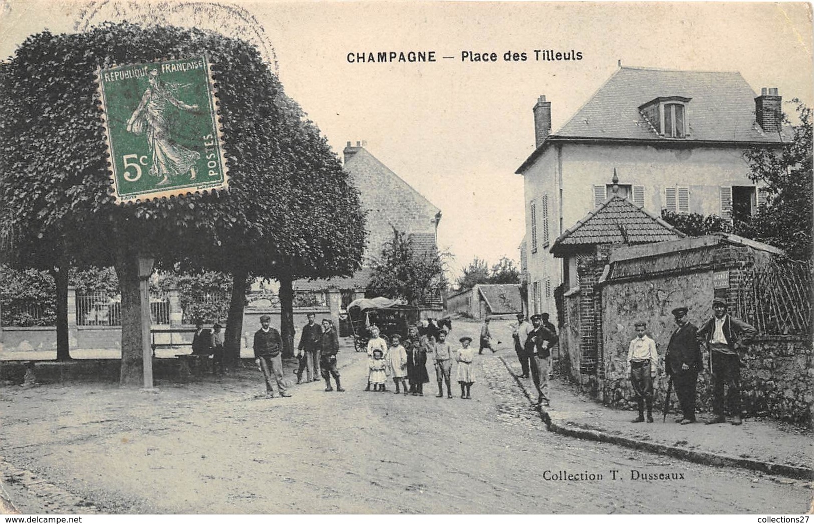 77-CHAMPAGNE- PLACE DES TILLEULS - Champagne Sur Seine