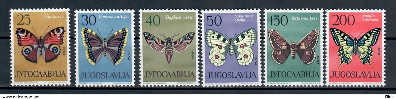 JUGOSLAVIA 1964 - FAUNA - FARFALLE -  MNH ** - Nuovi