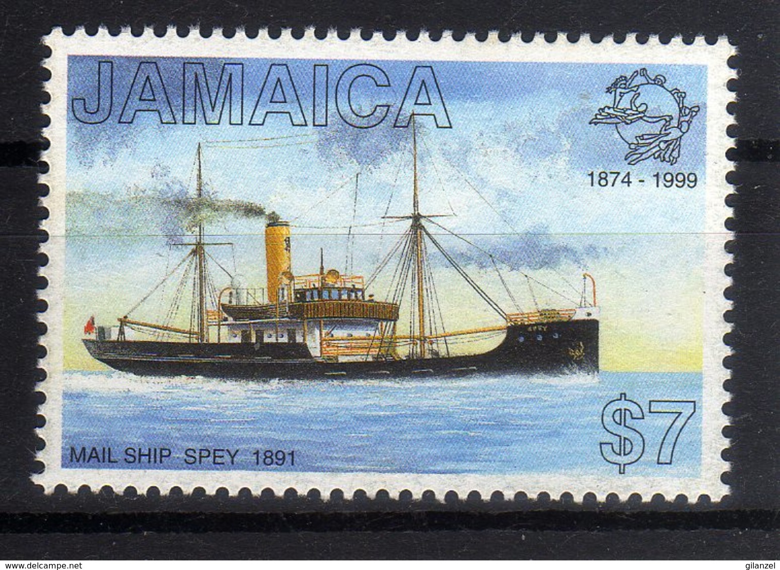 Jamaica 1999 Mail Ship Spey 1891 UPU 125th Anniversary MNH 1 Val. - UPU (Unión Postal Universal)