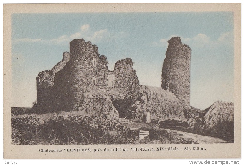 Environs De Lubilhac 43 - Ruines Du Château-Fort De Vernières - Cliché Photo Ferrari Massiac - Autres & Non Classés