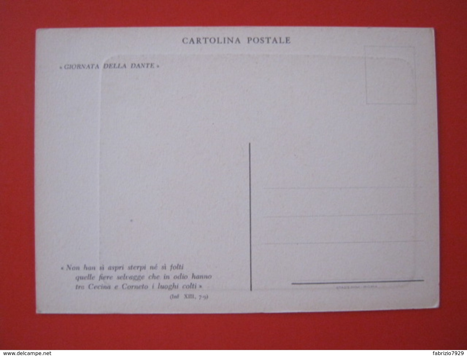 CA7 - ITALIA 1930 CIRCA MAREMMA CASTEL DI PIETRA LUOGHI DANTESCHI GIORNATA DANTE ALIGHIERI - Europe