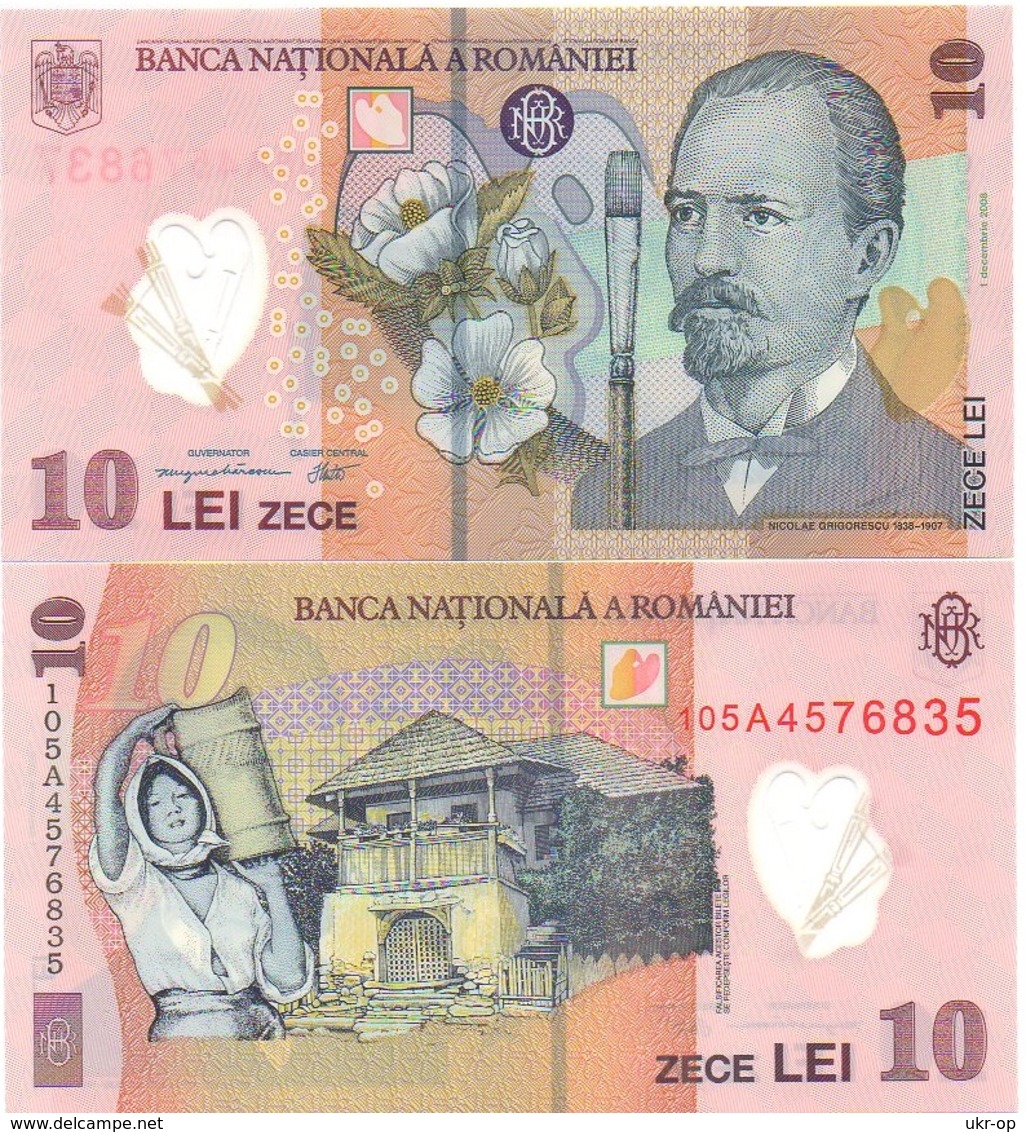 Romania - 10 Lei 2011 ( 2008 ) UNC Polymer Ukr-OP - Roemenië