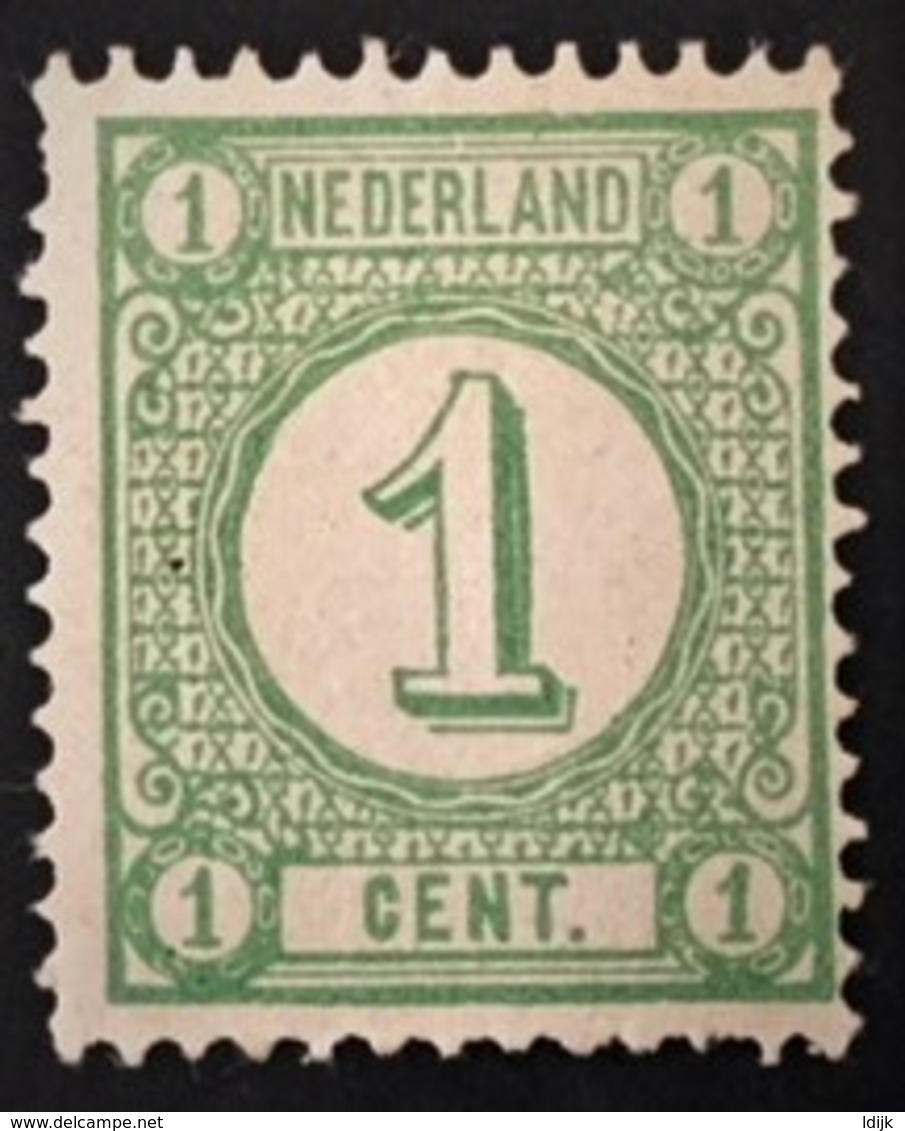1876 Cijfer 1 Cent Groen NVPH 31*) - Ongebruikt