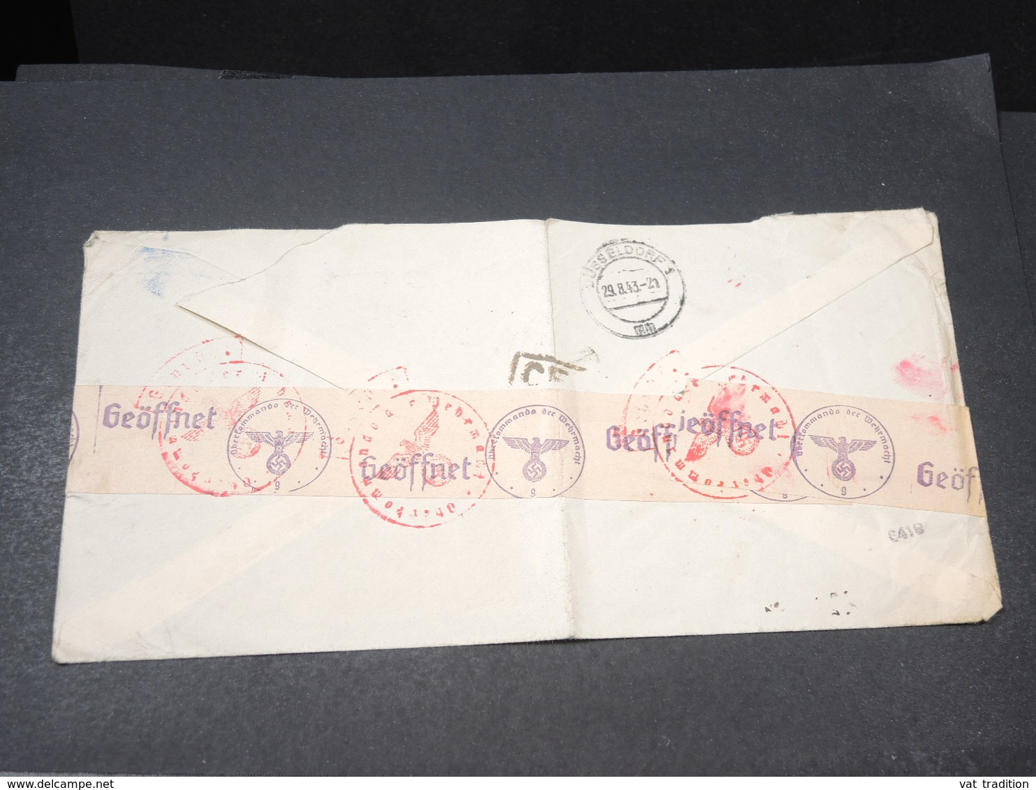 ROUMANIE - Enveloppe Commerciale De Bucarest Pour Düsseldorf En 1943 Avec Contrôle Postal - L 17954 - Storia Postale Seconda Guerra Mondiale