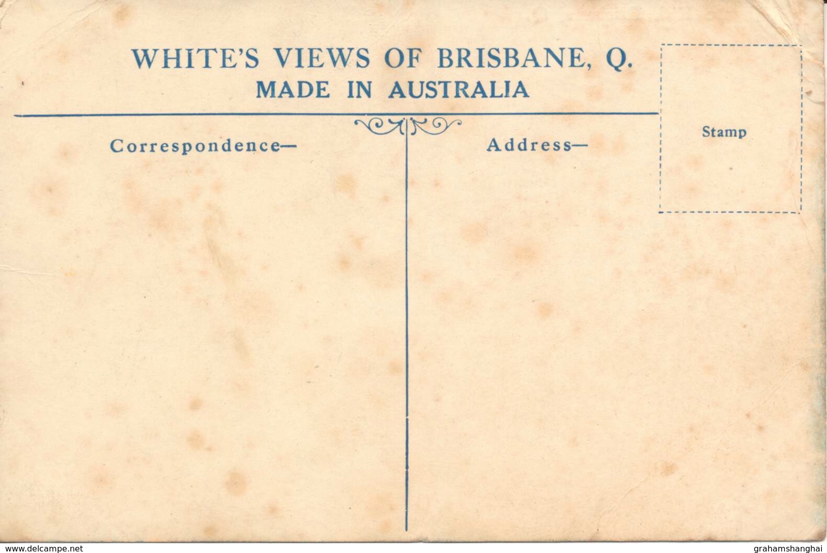 Postcard Australia Highgate Hill Brisbane White's Views Unposted Early 20th Century ? - Brisbane