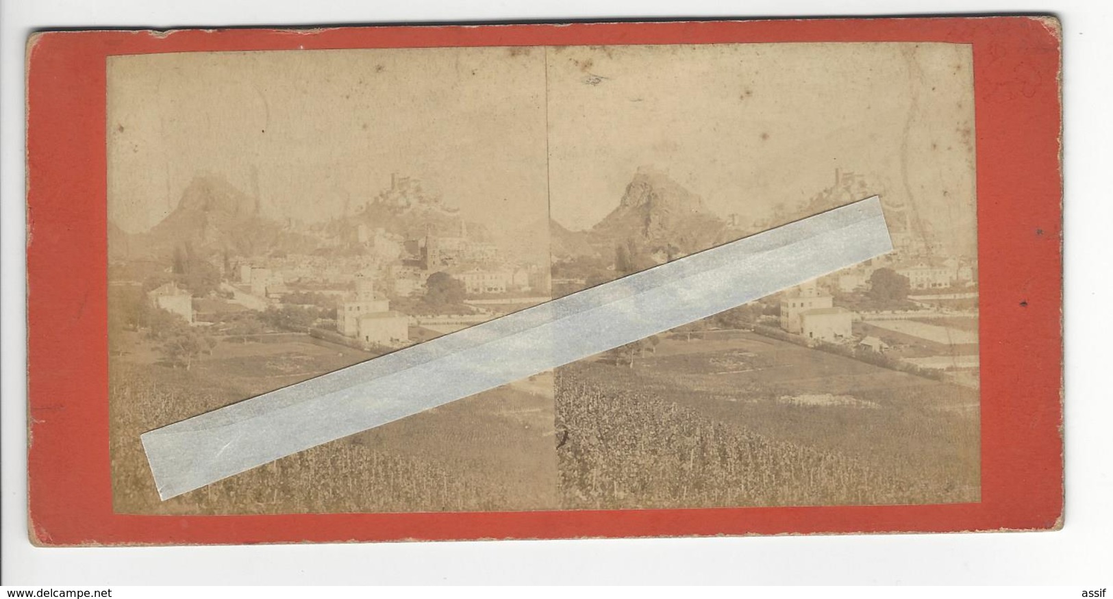 SUISSE SION Circa 1865 1870 PHOTO STEREO /FREE SHIPPING REGISTERED - Photos Stéréoscopiques