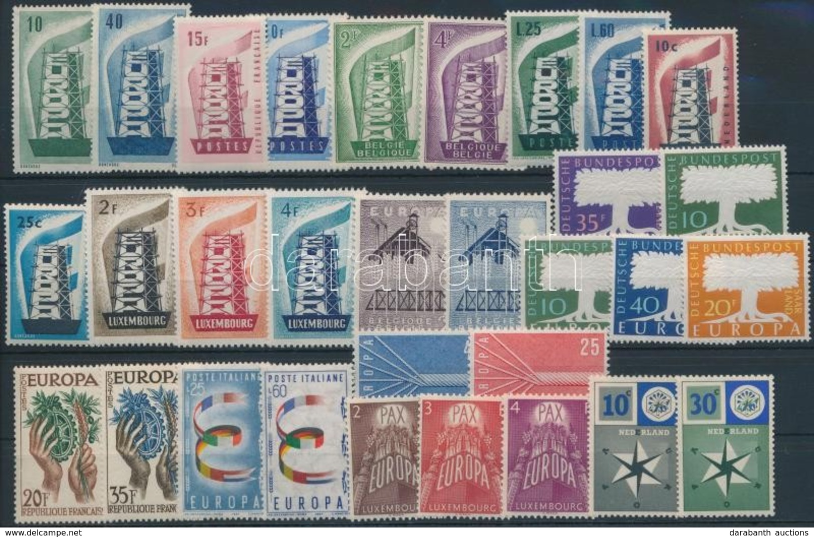 ** Europa CEPT Motívum 1956-1957 14 Klf Sor - Autres & Non Classés