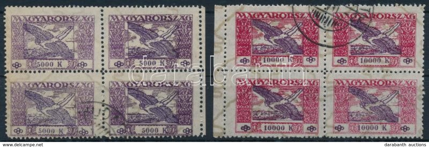 O 1924 Ikarusz 5000K, 10000K Hamisítvány Négyestömbök - Other & Unclassified