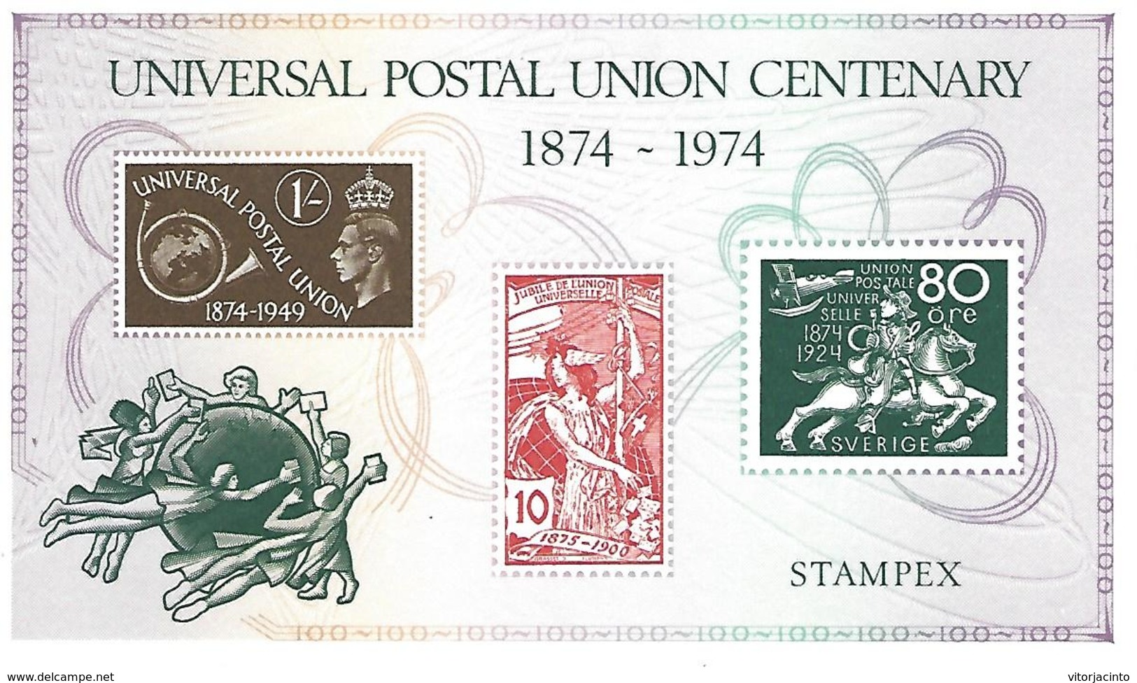 STAMPEX - UPU Centenary - Reproductions - Cartes Souvenir