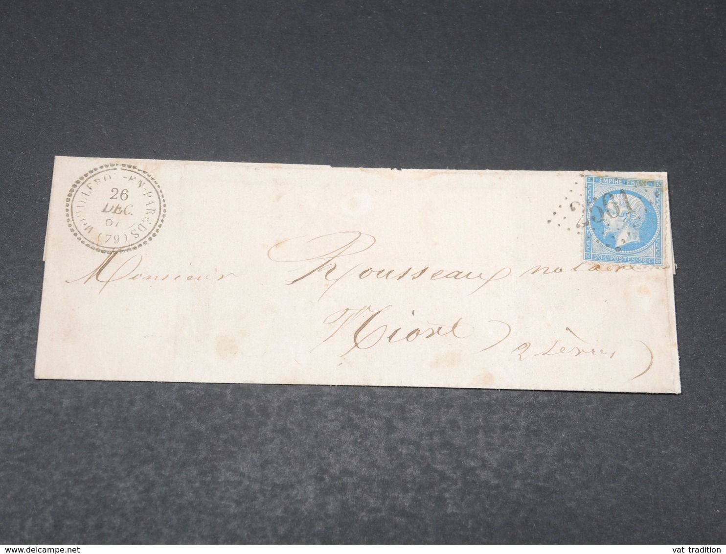 FRANCE - Lettre De Mouilleron-en-Pareds Pour Niort En 1867 - L 17976 - Lettres & Documents