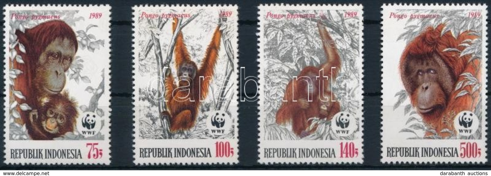 ** 1989 WWF: Borneói Orangután Sor Mi 1291-1294 - Other & Unclassified