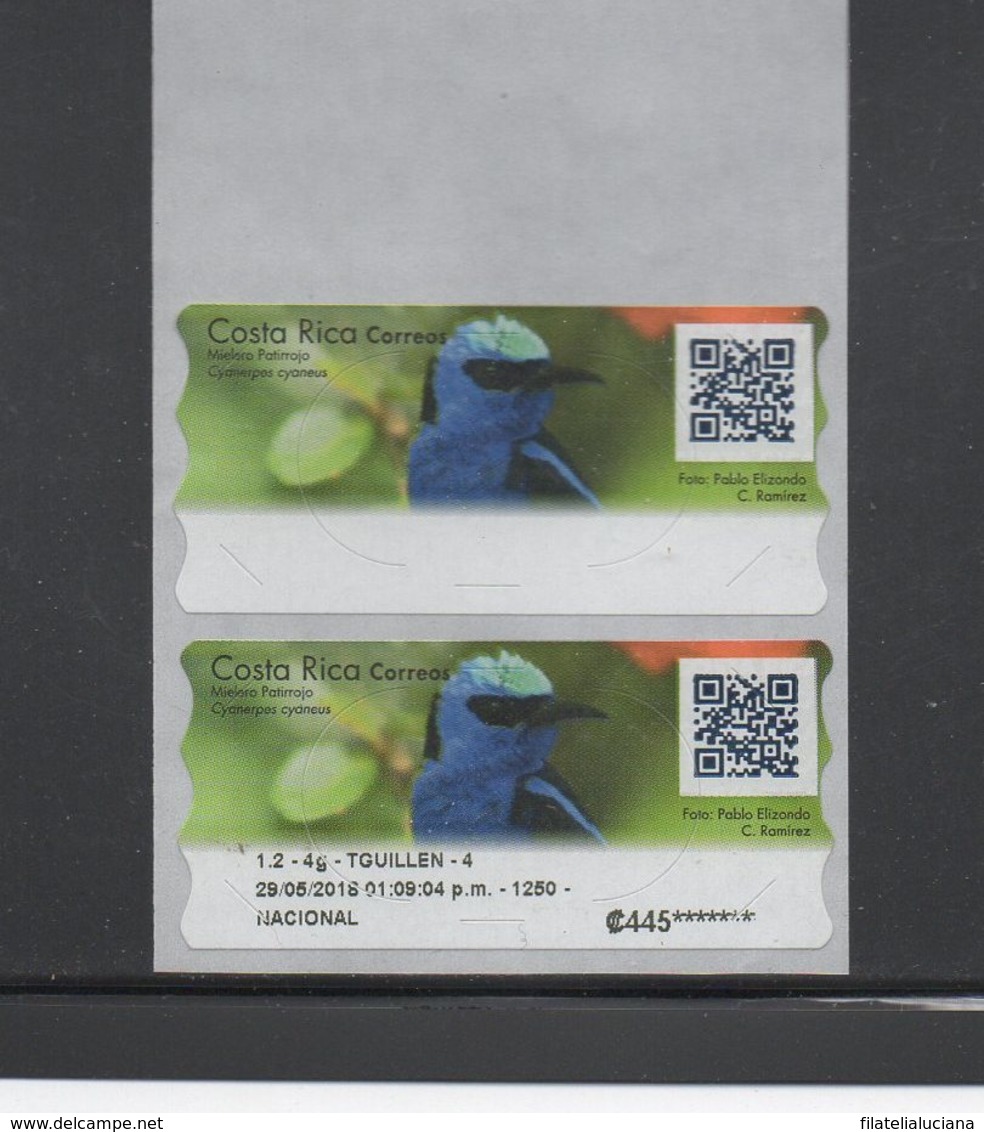 New Costa Rica ATM Issue Birds, - Fishes