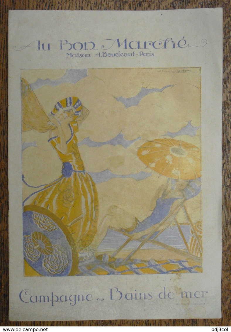 Catalogue AU BON MARCHE - Maison A. Boucicaut - Campagne Bains De Mer Vers 1925 - Mode