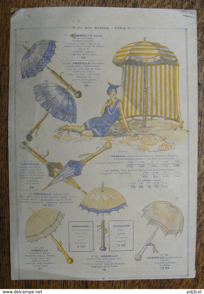 Catalogue AU BON MARCHE - Maison A. Boucicaut - Campagne Bains De Mer Vers 1925 - Mode