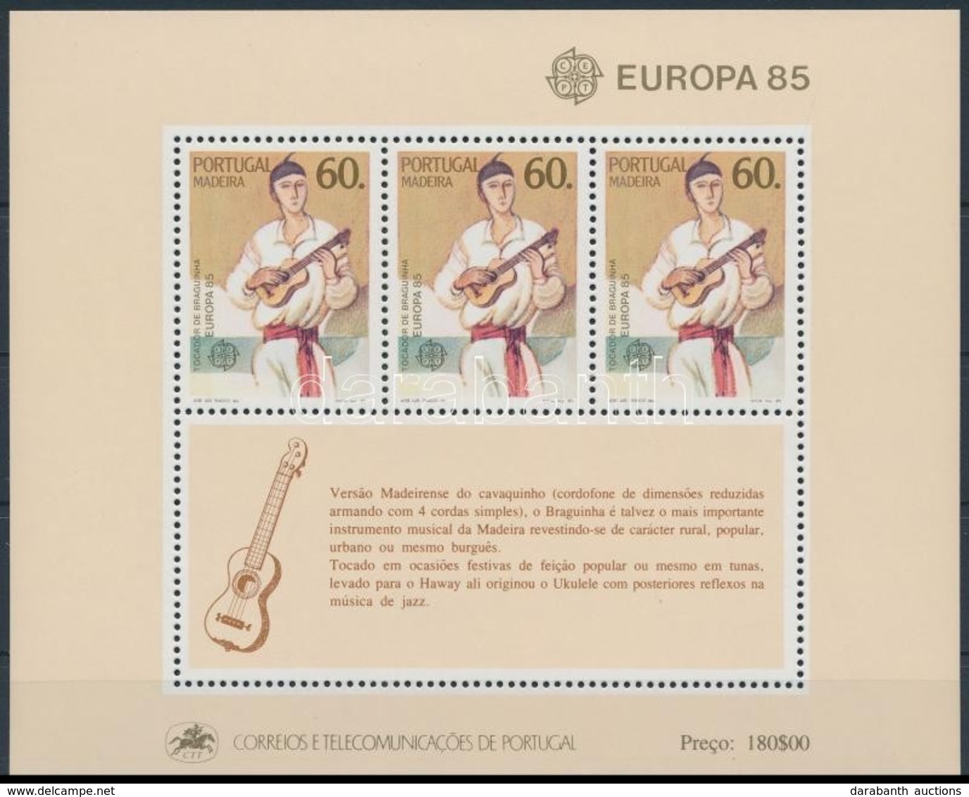 ** 1985 Europa: A Zene Európai éve Blokk Mi 6 - Autres & Non Classés