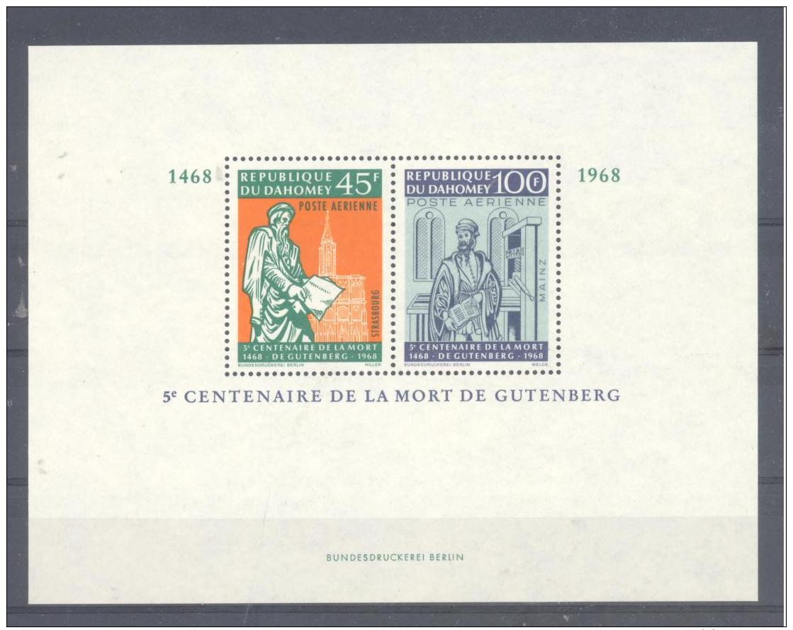 Dahomey    Michel #  Block 13  **  500 Jahre GUTENBERG 1468-1968 - Africa (Other)