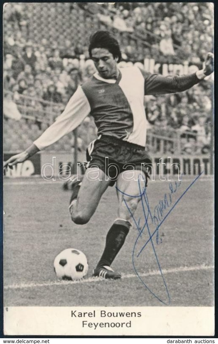 Karel Bouwens Feyenoord Játékos Labdarúgó Saját Kézzel Aláírt Fényképe / Autograph Signed Photo Of Football Player. - Altri & Non Classificati