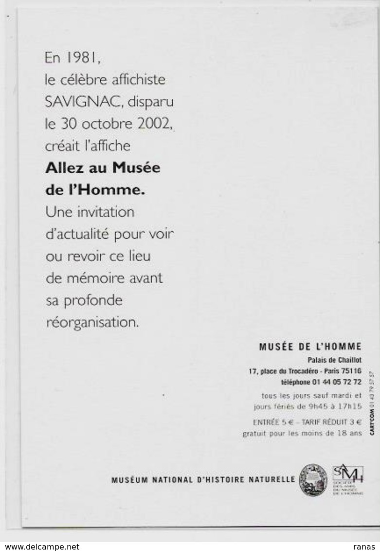 CPSM SAVIGNAC Affichiste Non Circulé Musée De L'homme - Savignac