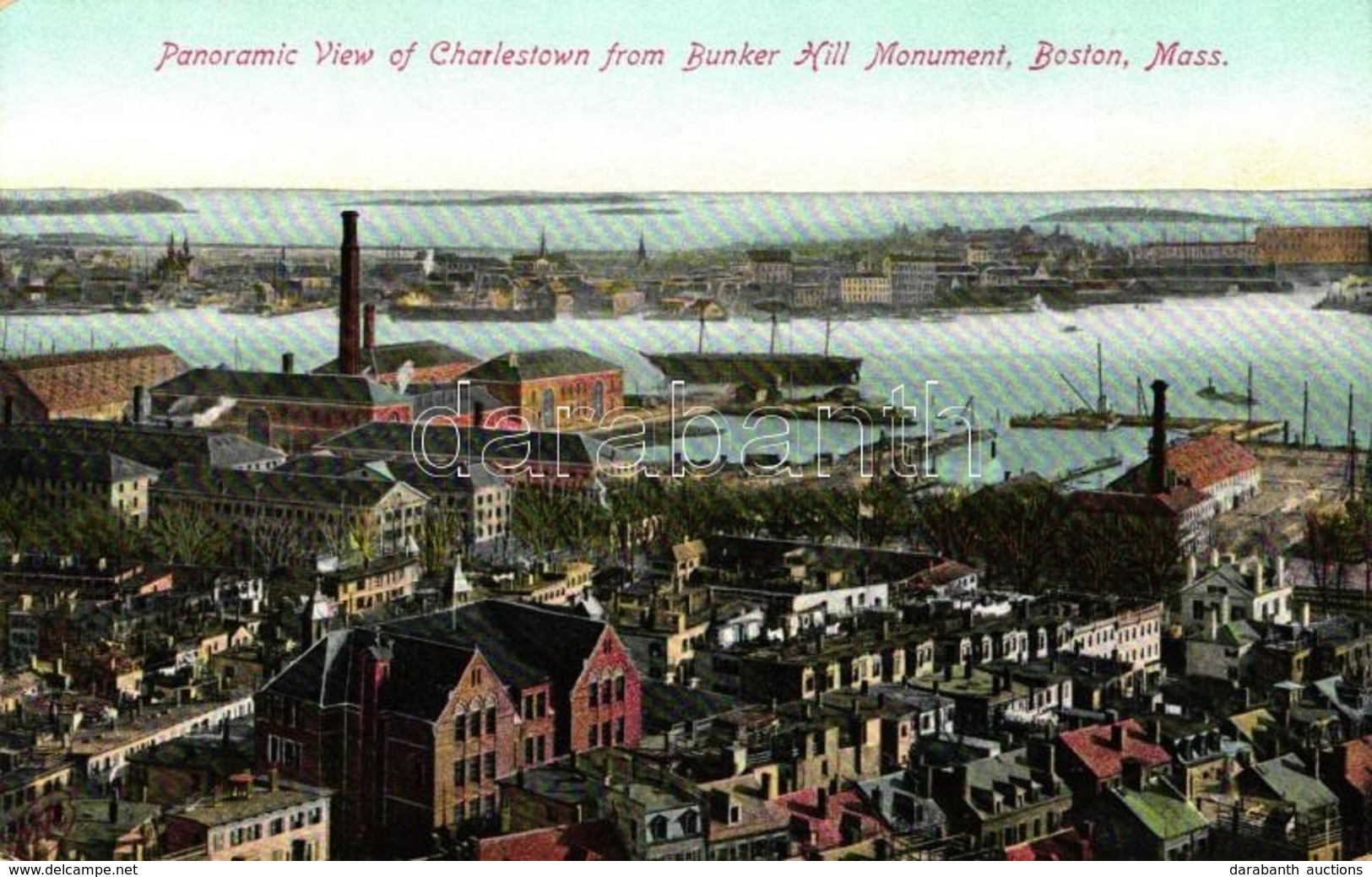 ** T2 Boston, Massachusetts; Panoramic View Of Charlestown From Bunker Hill Monument 
<br/> - Non Classificati