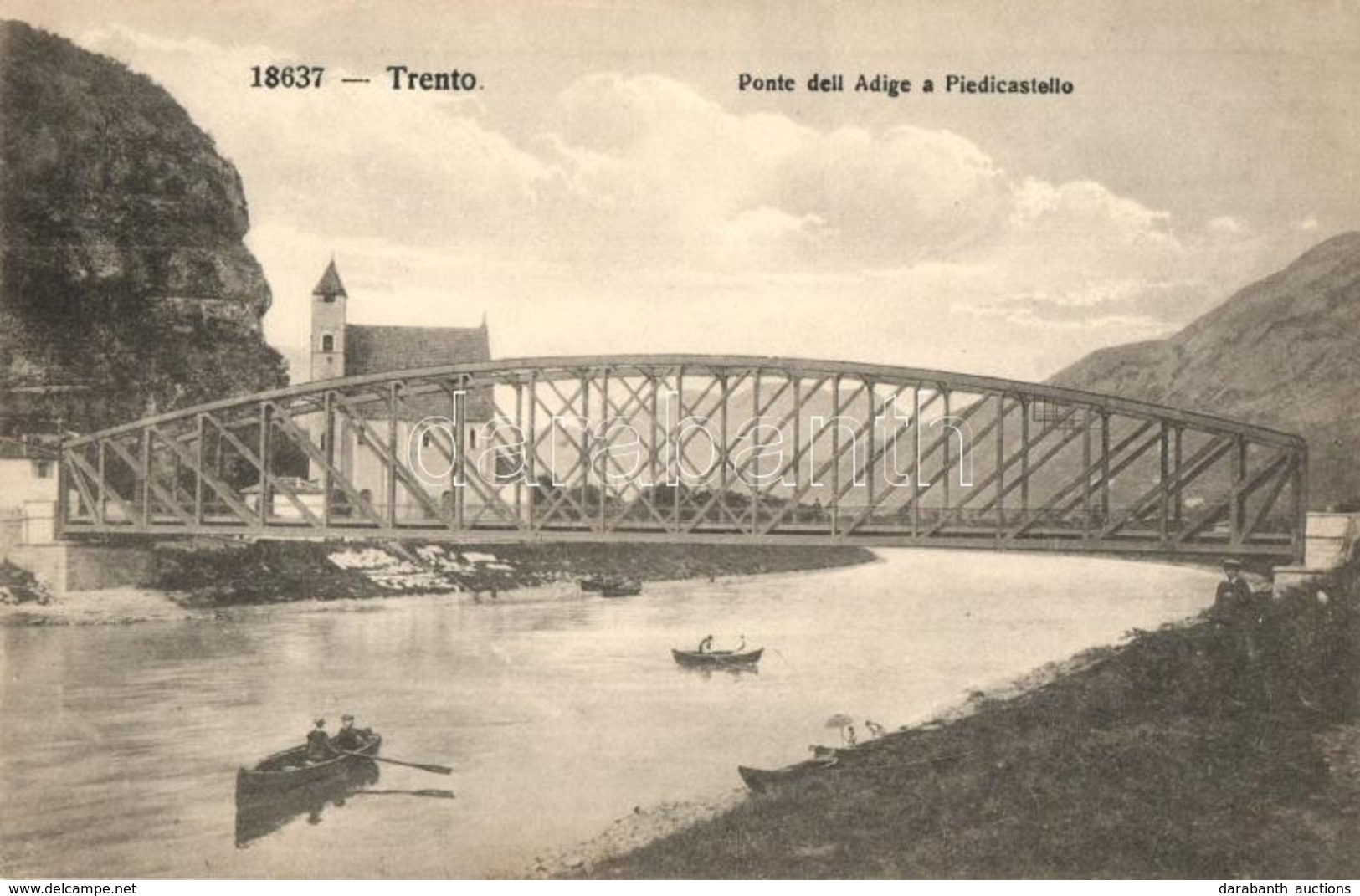 ** T1 Trento, Trient (Südtirol); Ponte Dell Adige A Piedicastello / Bridge With Castle - Non Classificati