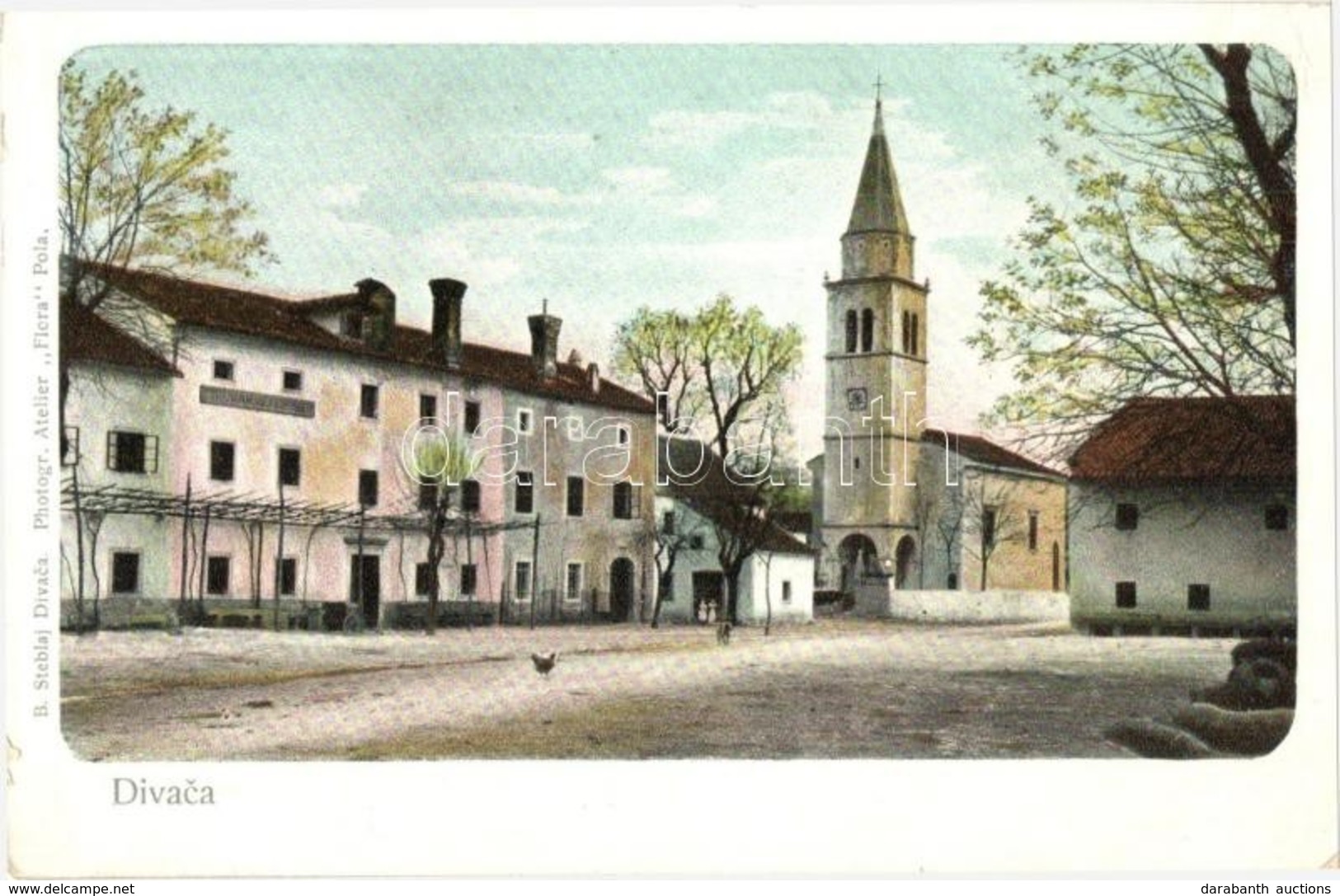 T2 Divaca, Divacca; Square With Church. B. Steblaj - Non Classificati