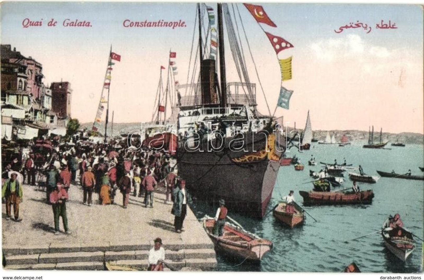 ** T2/T3 Constantinople, Istanbul; Quai De Galata / Port, Ship (EK) - Non Classificati
