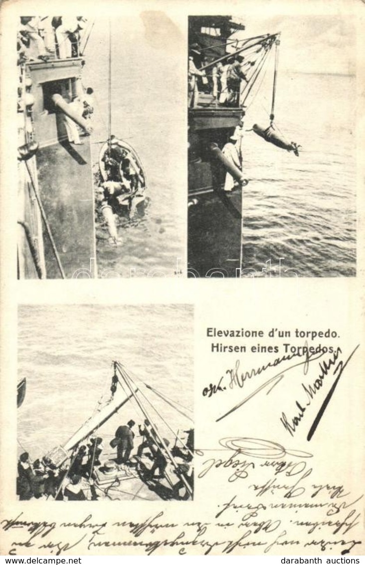 T2 Hirsen Eines Torpedos / WWI K.u.K. Kriegsmarine, Elevation Of A Torpedo. G. Fano - Non Classificati