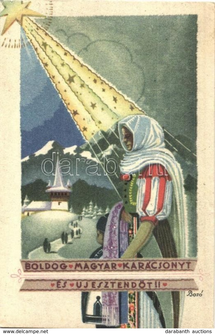 ** T2 Boldog Magyar Karácsonyt és újesztend?t / Hungarian Irredenta. Christmas And New Year Greeting Art Postcard S: Boz - Non Classificati