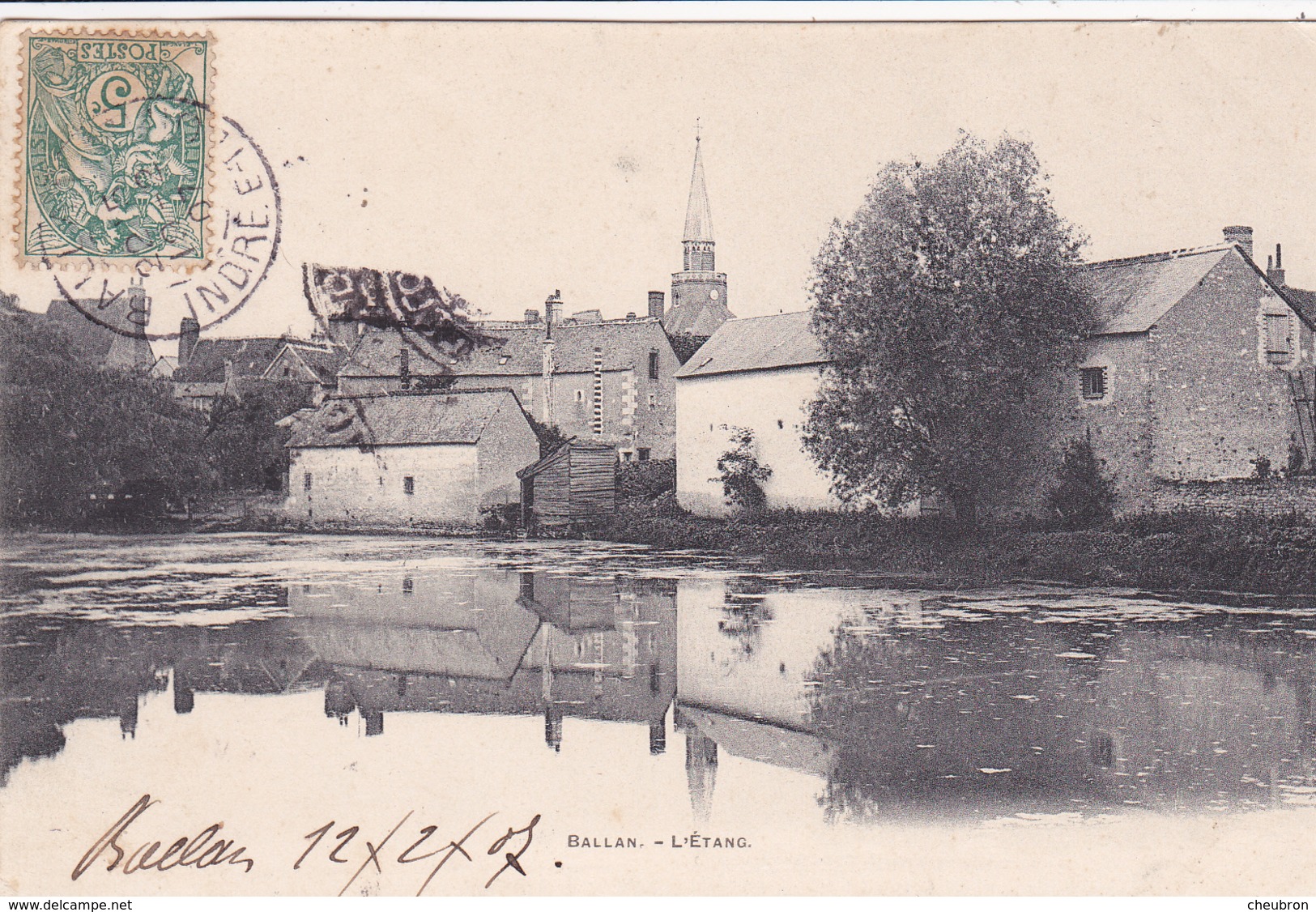 37. BALLAN MIRE. CPA. L'ETANG - Ballan-Miré