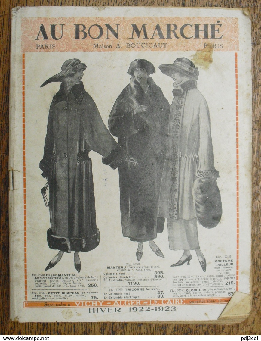 Catalogue AU BON MARCHE - Maison A. Boucicaut - Hiver -1922-23 (catalogue Complet) - Mode