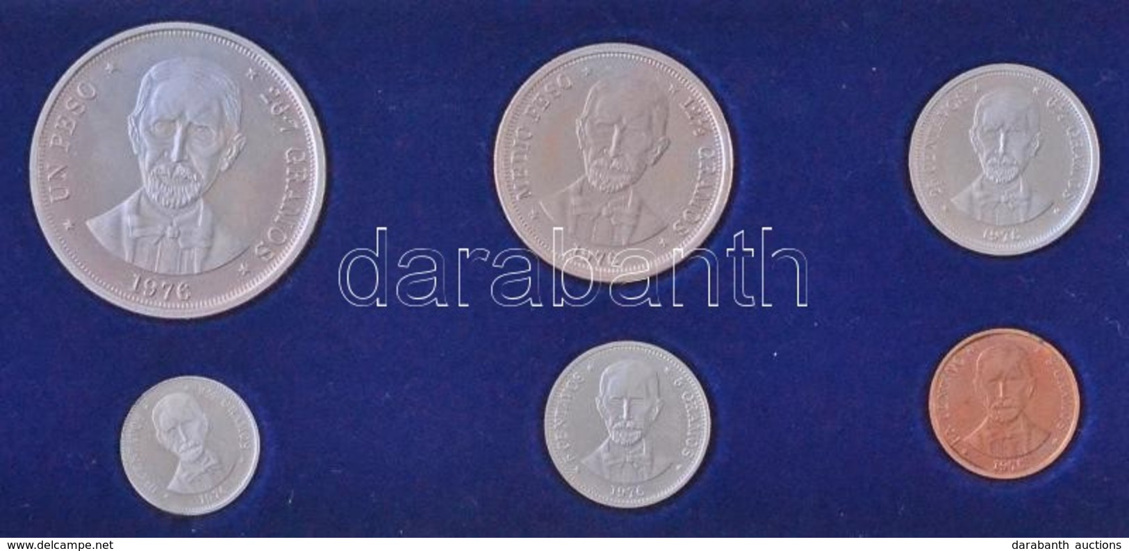 Dominikai Köztársaság 1976. 1c-1P (6xklf) Forgalmi Sor Dísztokban T:1,1-
Dominican Republic 1976. 1 Centavo - 1 Peso (6x - Non Classificati